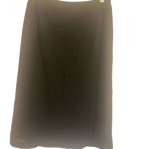 Ann Taylor Artsy Wool Skirt 4P Black Embroidered Floral A Line Side Zip Boho - Picture 2 of 9